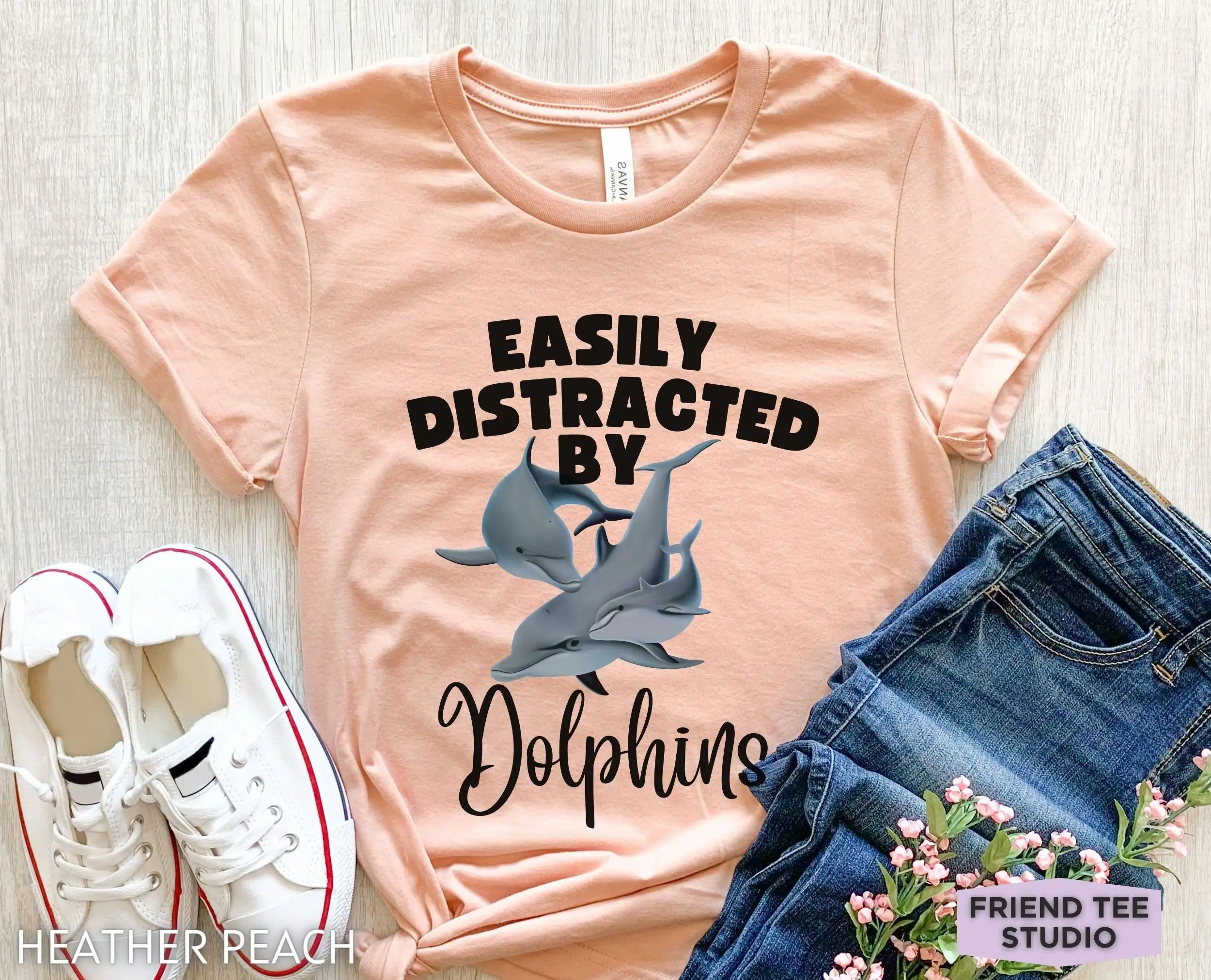 

Футболка с дельфином, забавные девушки, наблюдение за пятнами, дети с принтом