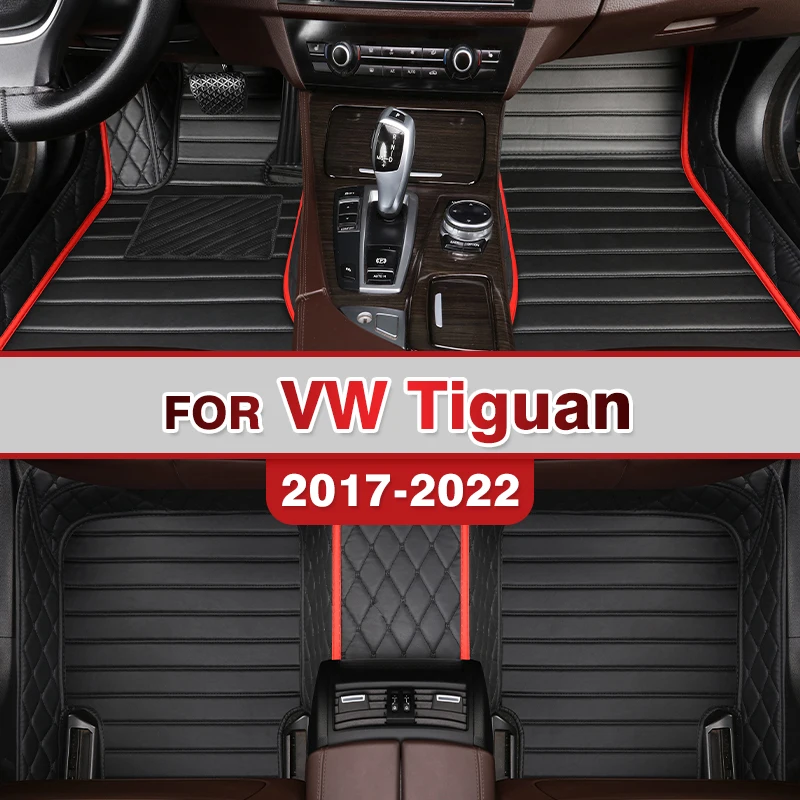 

Автомобильные коврики для Volkswagen VW Tiguan 2017 2018-2022 2021 22 на заказ, автомобильные подушечки для ног, автомобильный ковер, аксессуары для интерьера