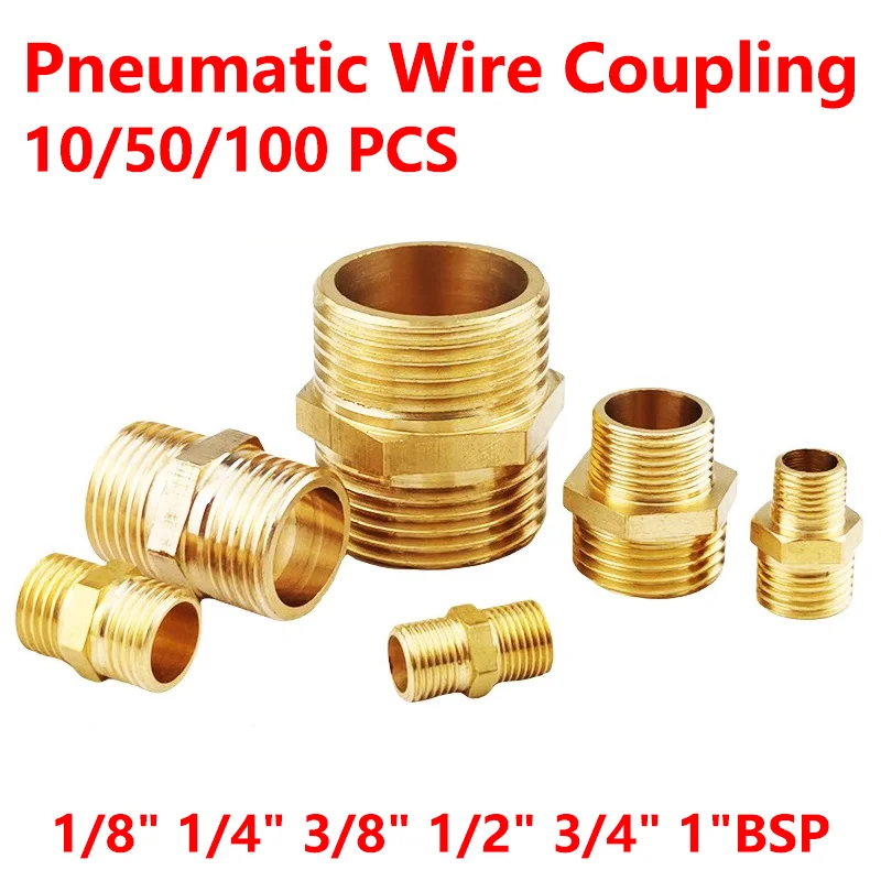 

Brass Pipe Hex Nipple Fitting Quick Coupler Adapter 1/8 1/4 3/8 1/2 3/4 1 BSP Adapter Fitting Reducing Hexagon Bush Bushing