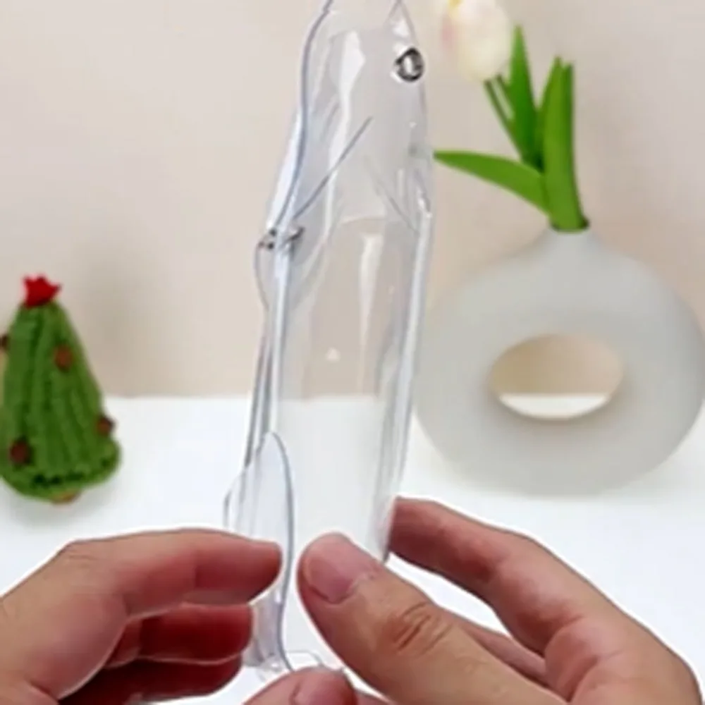 

Flower Keychain Clear Outdoor Doll Bag Transparent Lightweight Doll Storage Pouch Display Clear Outdoor Doll Display Bag