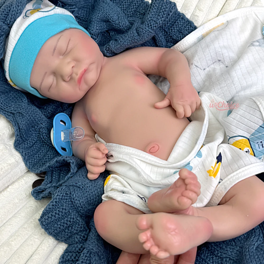 

18inch Sleeping Baby Boy Silicone Reborn Doll Authentic Soft Body for Accompanying the Lost Only Parents Parenting Simulation