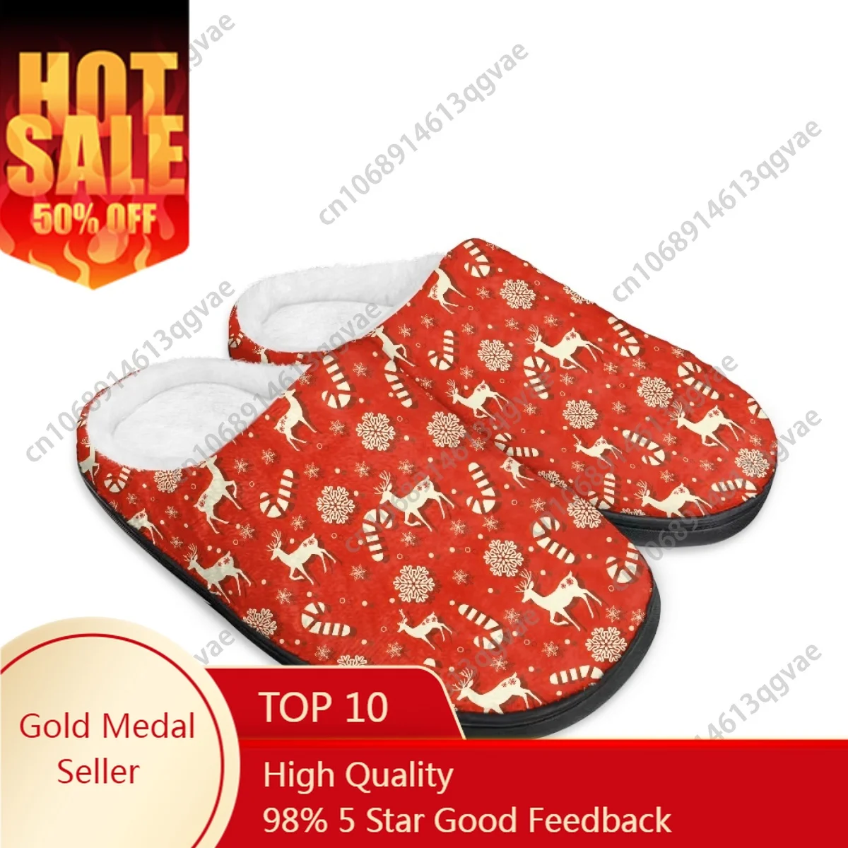 Zapatillas de algodón para el hogar con diseño de campana verde de Navidad, alce rojo, para hombre, mujer, adolescente, dormitorio de felpa, pantuflas personalizadas que mantienen el calor