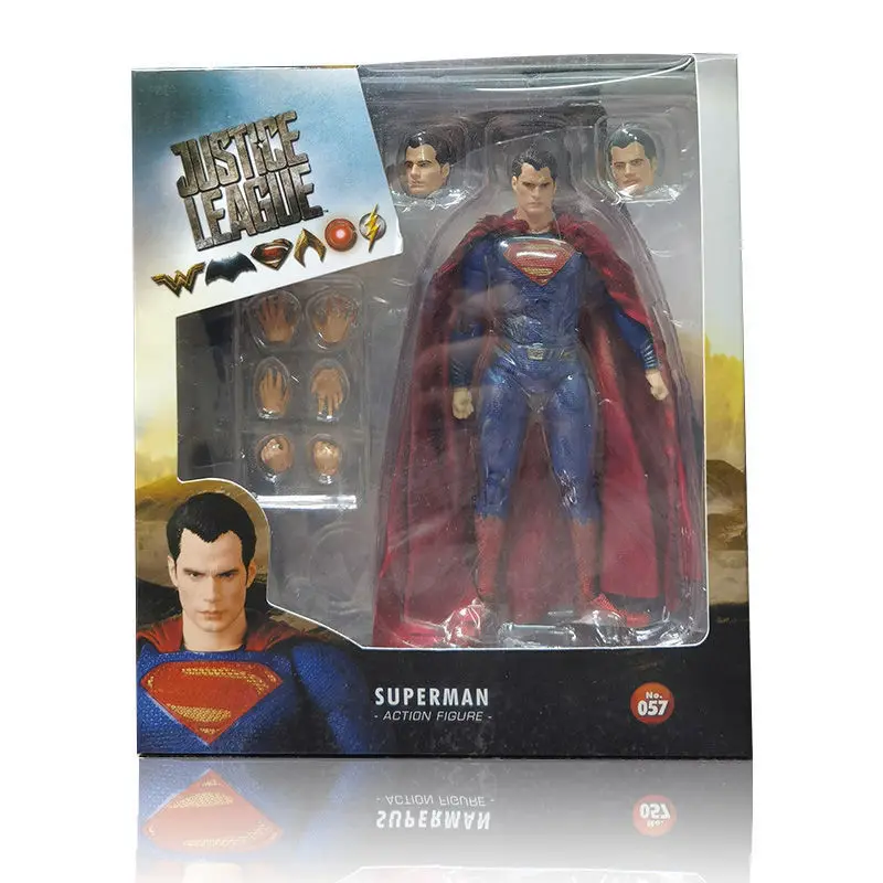 17cm Dc Comic Mafex 057 Movable Model Toys Superman Action Figure Doll Toy Collectable Room Decoration Kid Birthday Gifts