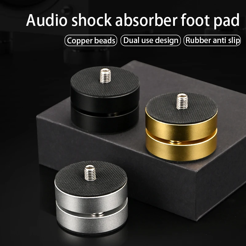 HIFI foot pad 4pcs aluminum alloy shock-absorbing and anti slip foot pad speaker amplifier bracket foot pad gold/silver/black