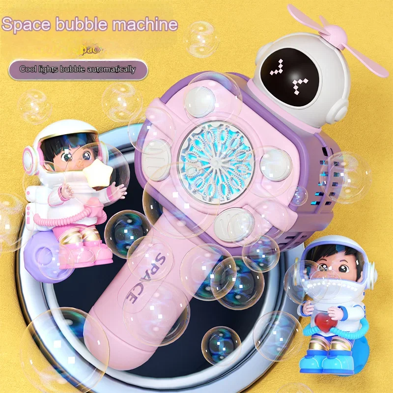 Hot Bubble Machine Populaire Beroemdheid Blazen Volautomatische Kinderen Handheld Bubble Gun Kid Elektrisch Licht Speelgoed Zonder Batterij