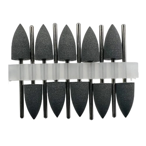 Imagen 2 del producto 50 Uds. Pulidores de goma de silicona para laboratorio Dental fresas de pulido de diamante 2,35mm gris