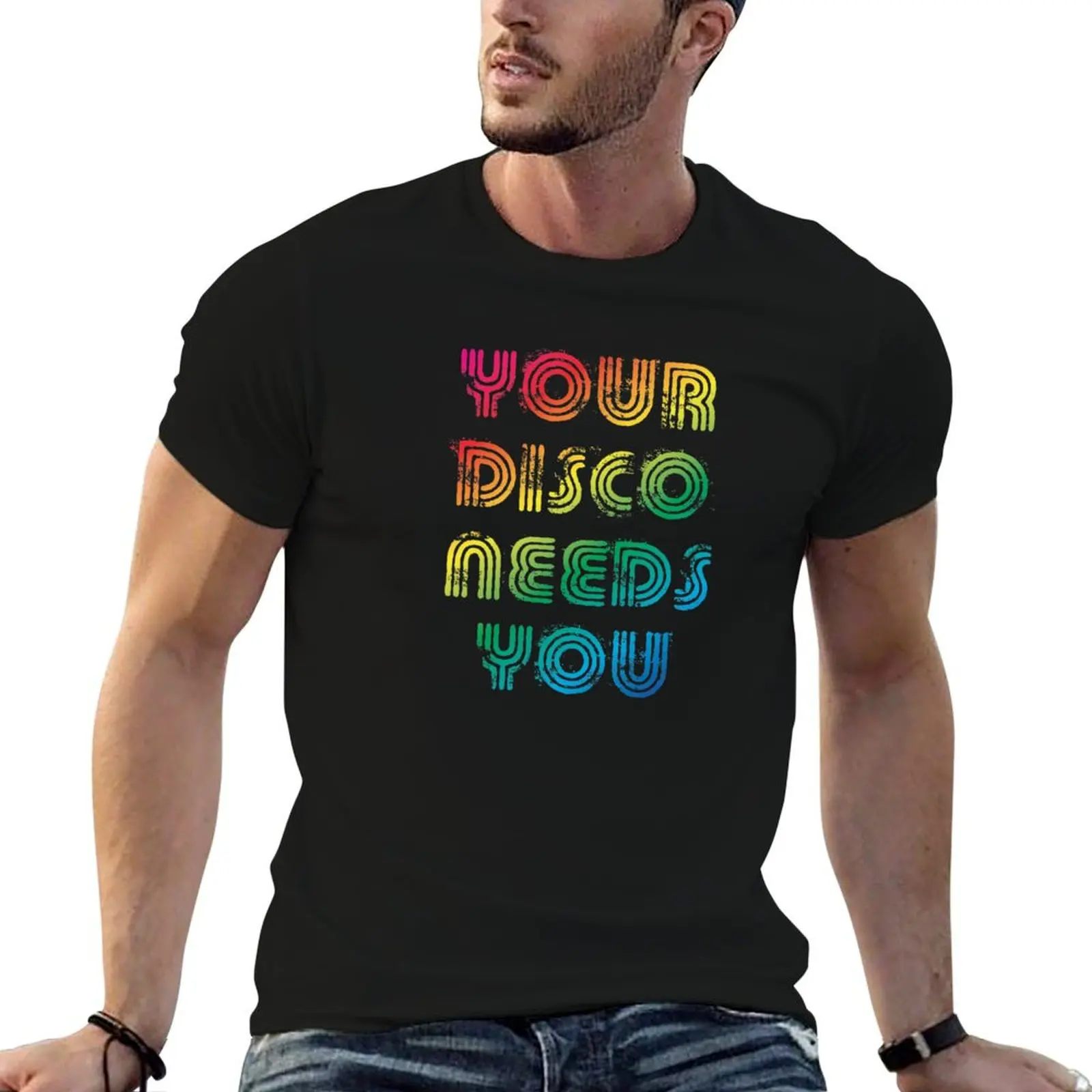 Your disco needs you T-Shirt Work Basic Short Sleeve Top