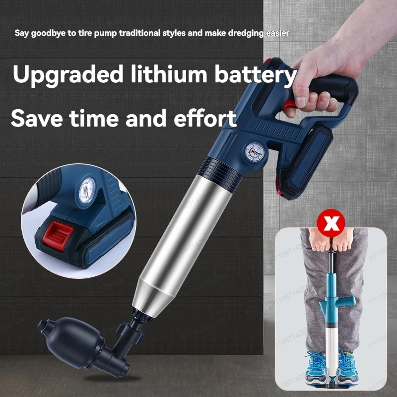 

Electric Toilet Unclogger With Lithium Battery Rechargeable Pipeline Unclogger For Blocked Squat Toilets In One Shot