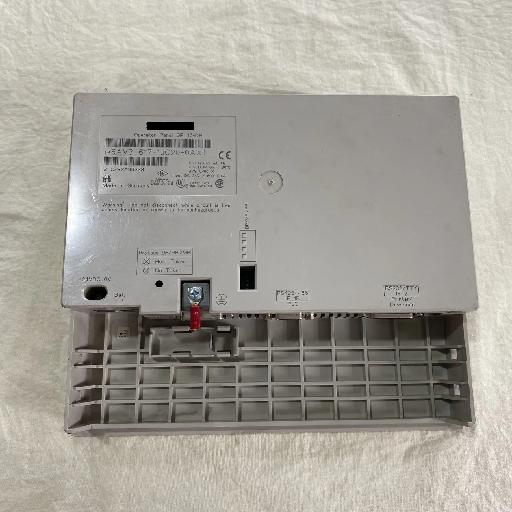 6AV3617-1JC20-0AX1  Operation panel  With warranty