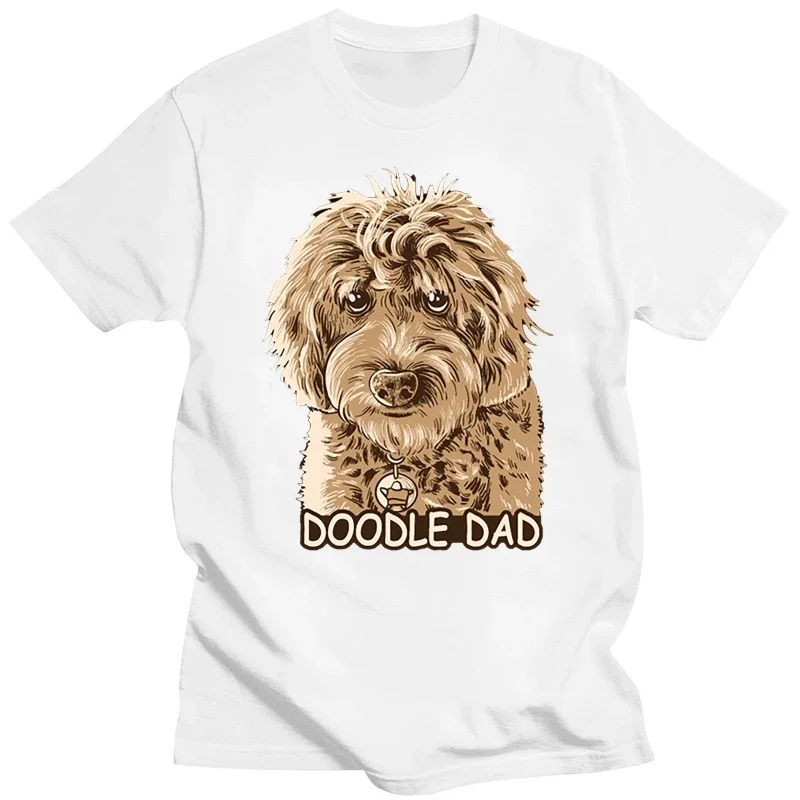 New Arrival babalar günü t Shirt özel kısa kollu O boyun standart spor yeni stil gömlek Erkek Doodle baba Goldendoodle gömlek