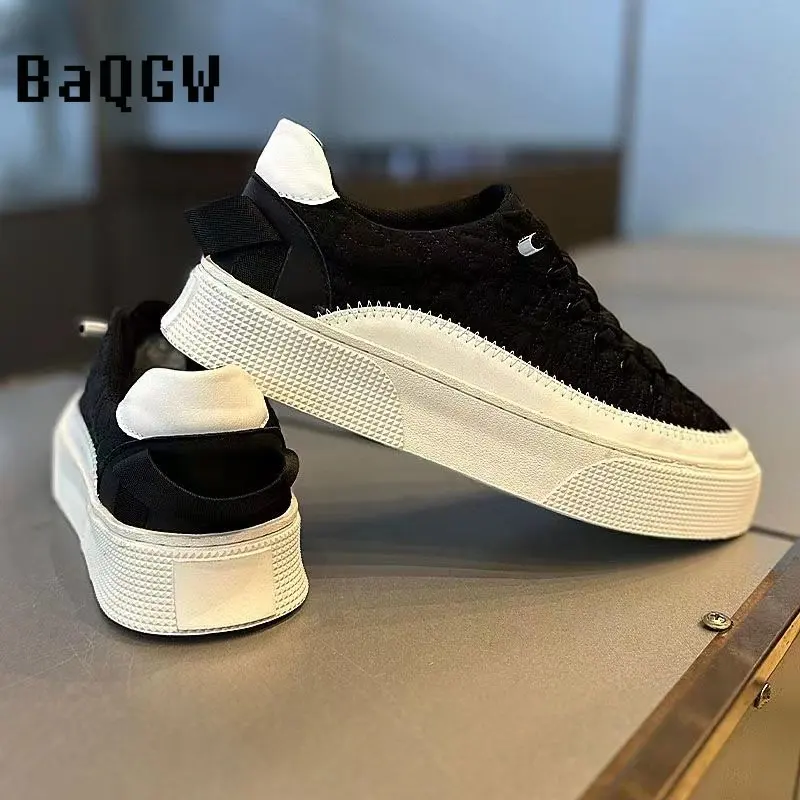 Korean Style Fashion Flat Walking Vulcanized Shoes Male Comfortable Sport Sneakers Men Korean Sneakers Casual Running Shoes Men