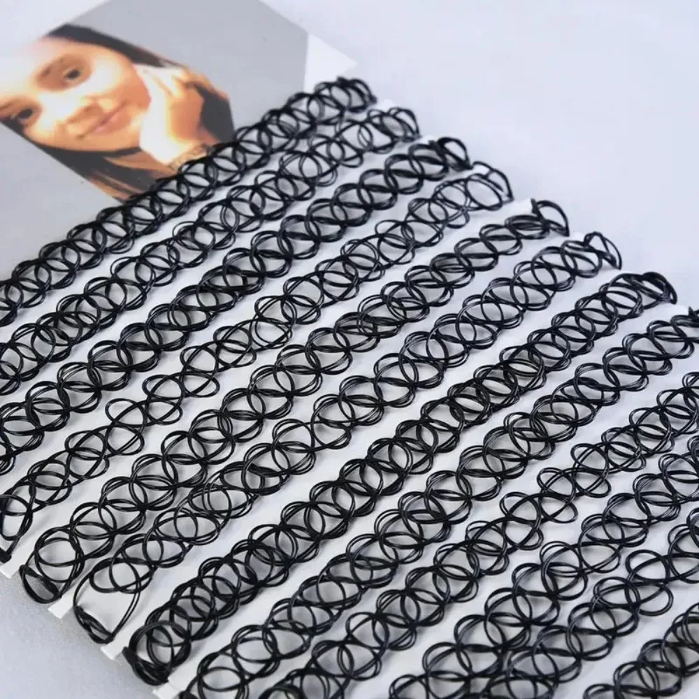 خمر مطاطا مضفر الأسماك الموضوع المختنق القوطية الأسود المختنق قلادة الموضة لفتاة فاسق النساء هدية #6