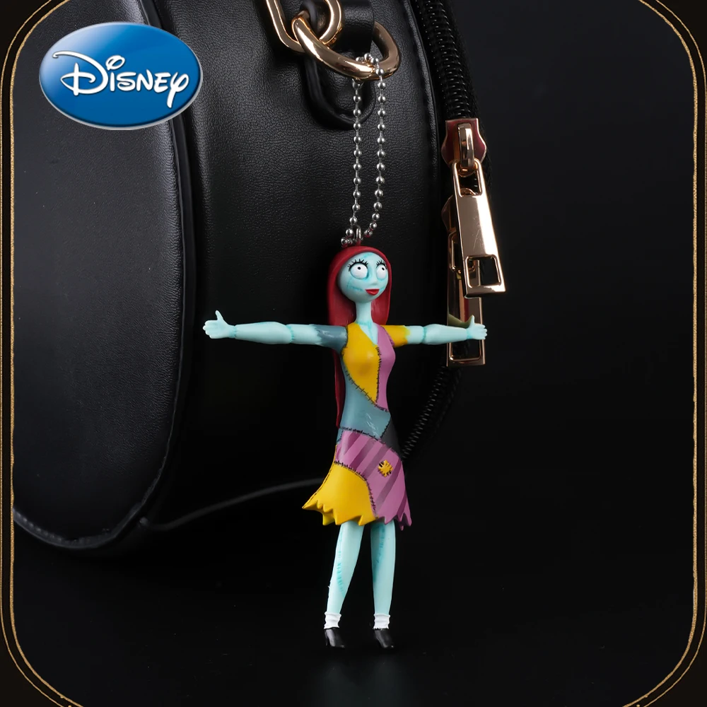 The Nightmare Before Christmas Officially Licensed Figurine Bag Clip Charms Sally PVC Keychain Christmas Gift 1Pc Disney