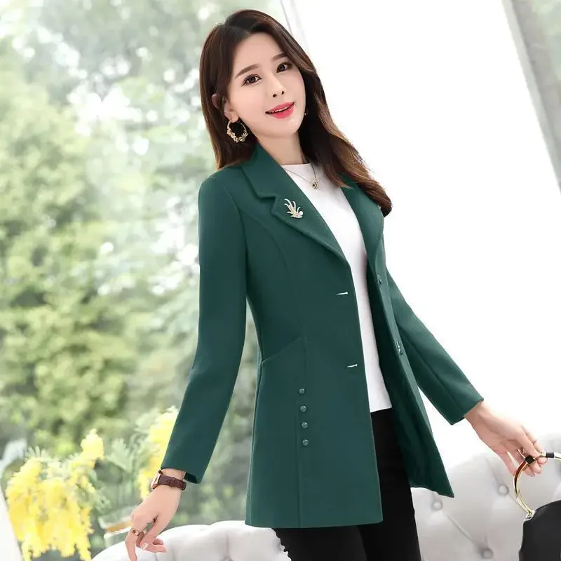 

Trendy Women Short Tweed Overcoat 2025 AW Korean Inspired Slim Fit Elegant Youthful Woolen Coat Fashion Stylish