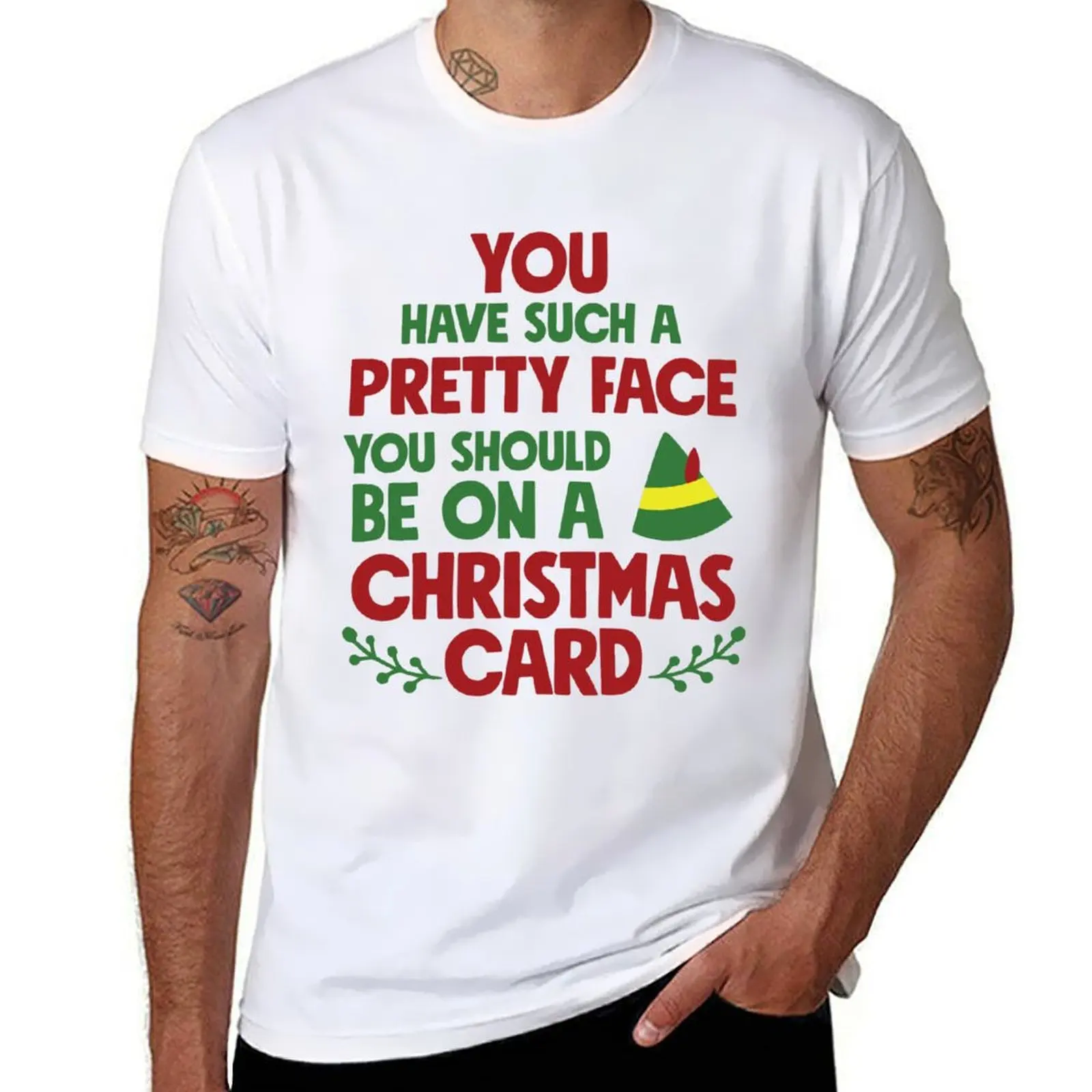 

- Christmas g Face t T-Shirt Christmas for man shirts t shirt man greeting Pretty designer men summer t Card shirts