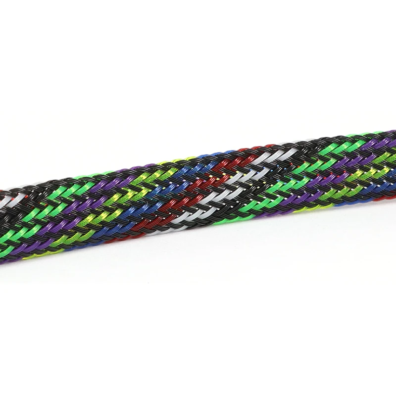 Multicolor PET Insulated Braid Sleeving for Cables