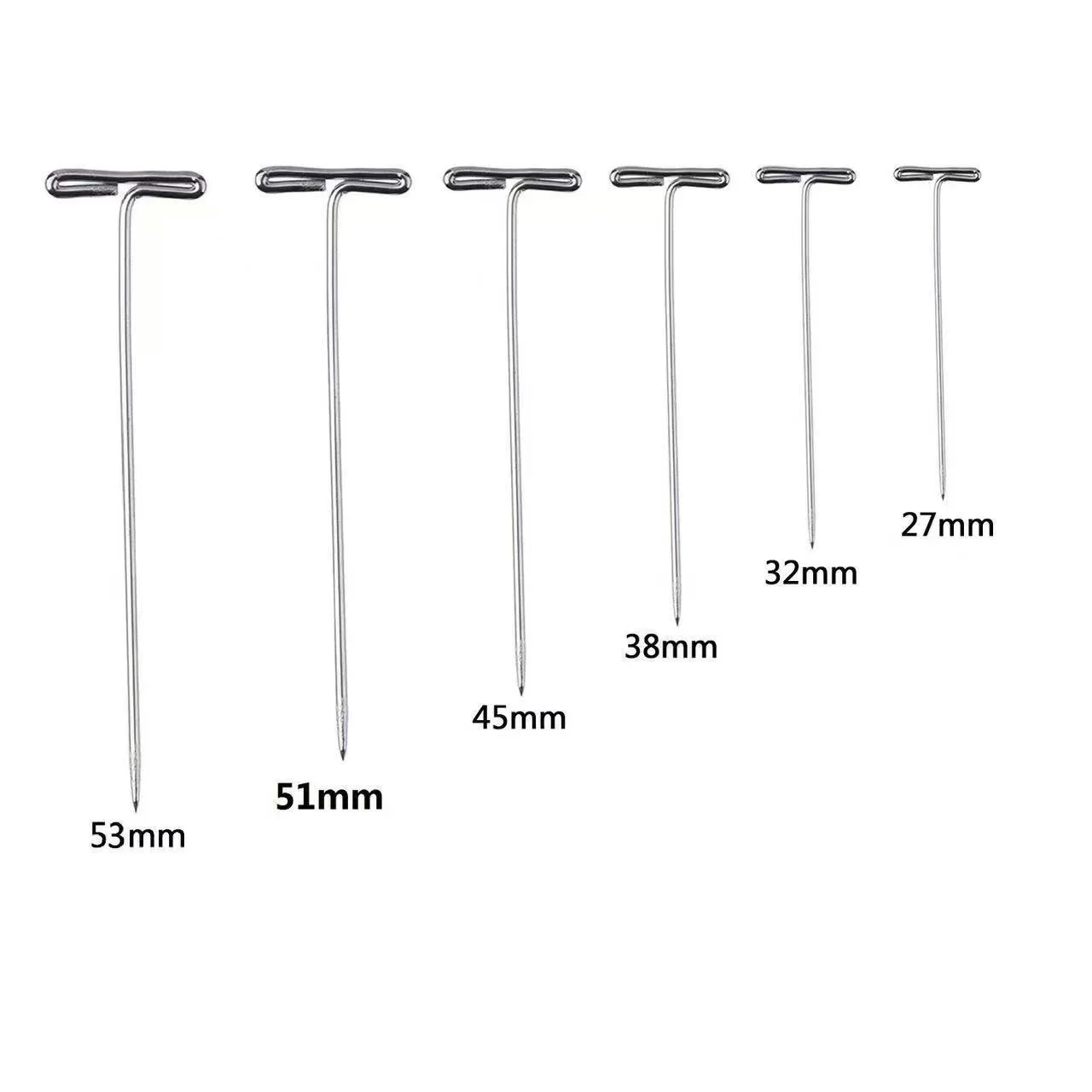 T Pin Needles for Wig Making and Knitting