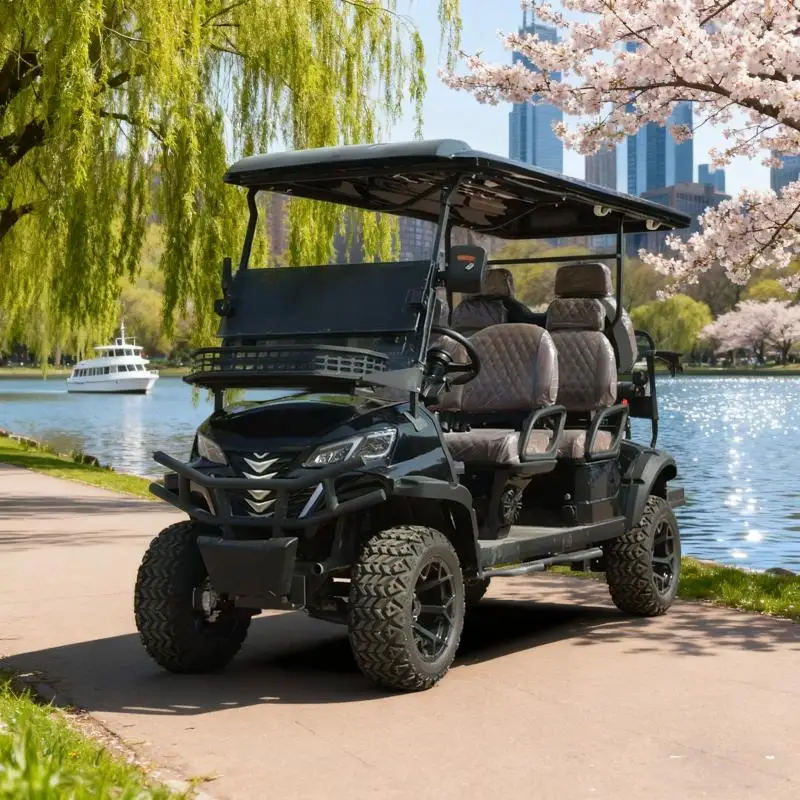 عربة جولف كهربائية احترافية مكونة من 6 مقاعد، نطاق 60 ميلًا، محرك قوي بقدرة 5000 وات، مثالية للمناطق الكبيرة والاستخدام التجاري #4