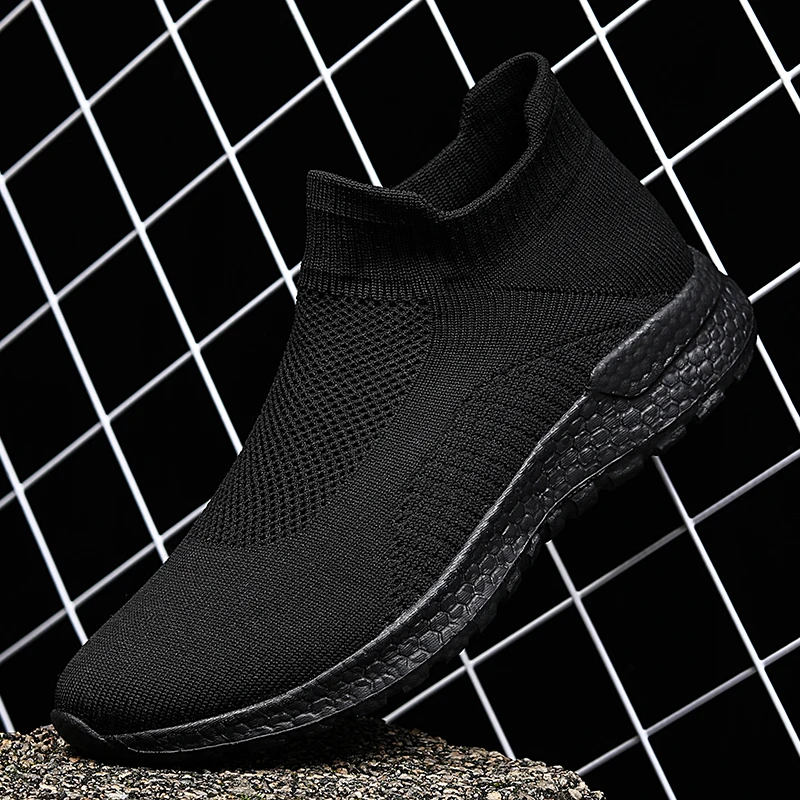 2024 New Men\'s Casual Shoes Mesh Surface Breathable Sneakers Comfortable Lazy Shoes Women Shoes