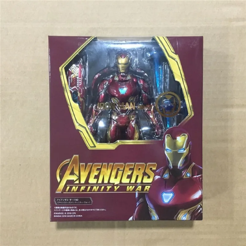 Marvel The Avengers Iron Man Deluxe Edition Body parts Movable Decorative Handmade model Children's Toy Gifts color box package