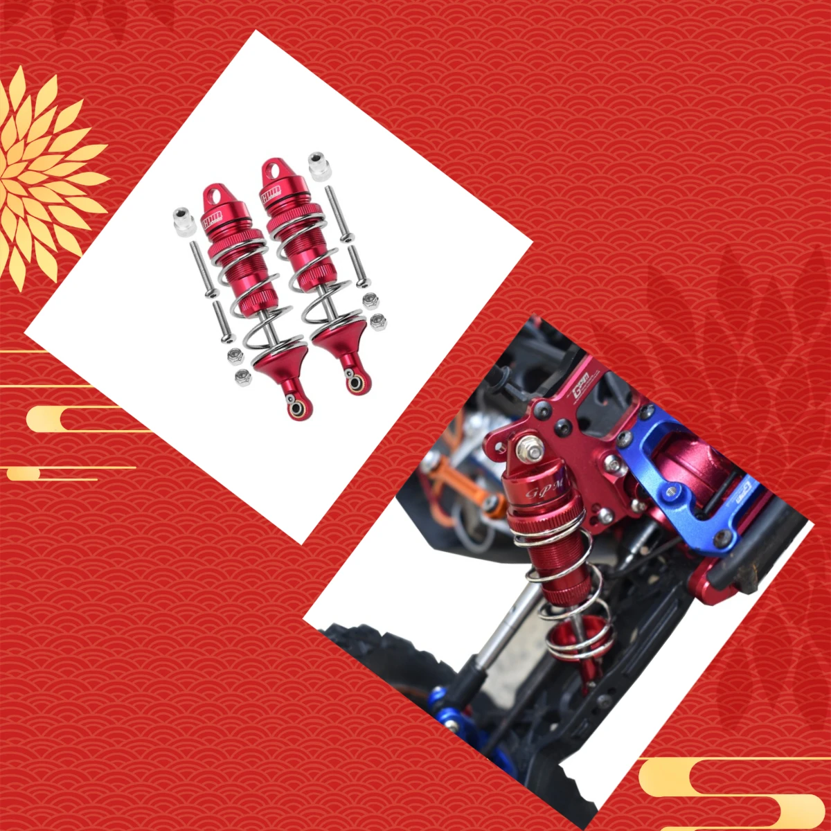 

GPM LOSI Lasernut Tenacity Ultra DB алюминиевые передние утолщенные пружинные амортизаторы 86 мм для радиоуправляемых автомобильных запчастей и аксессуаров