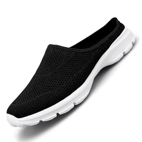 EOFK Women Shoes Flats Slides Casual Slippers Breathable Mesh Soft Walking Outdoor Slipper Female Lazy Shoes Plus Size