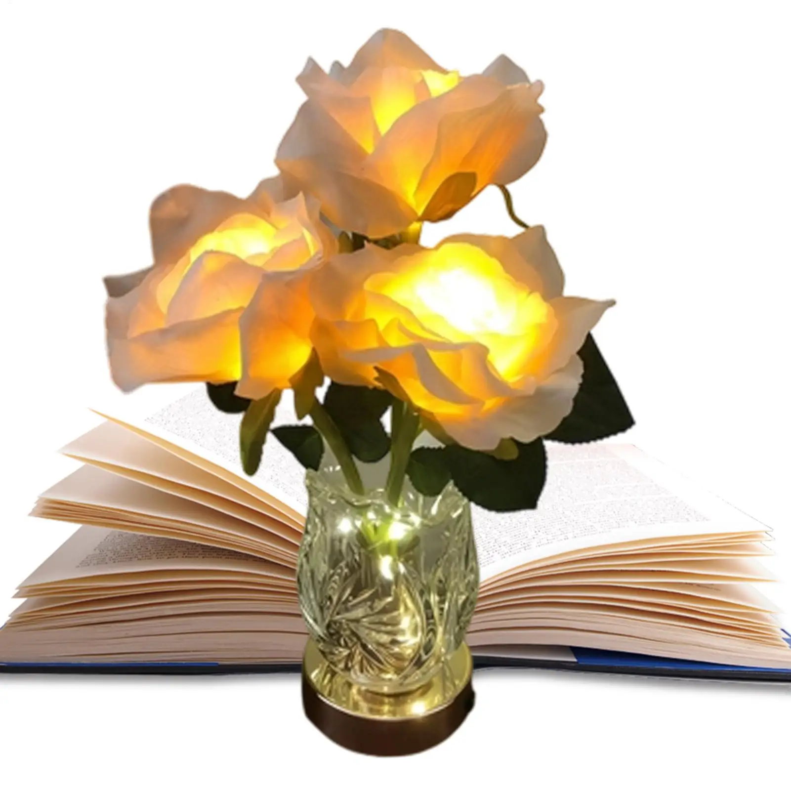 

Цветочный ночник, романтический беспроводной декоративный пейзажный цветочный светильник для прикроватных тумбочек, спальни, детской гостиной, дня рождения