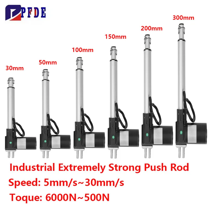 

Электрический привод 12 В 24 В для тяжелых условий эксплуатации 500 Н ~ 6000 Н привод линейного движения IP44 защита для промышленного оборудования медицинский автомобиль
