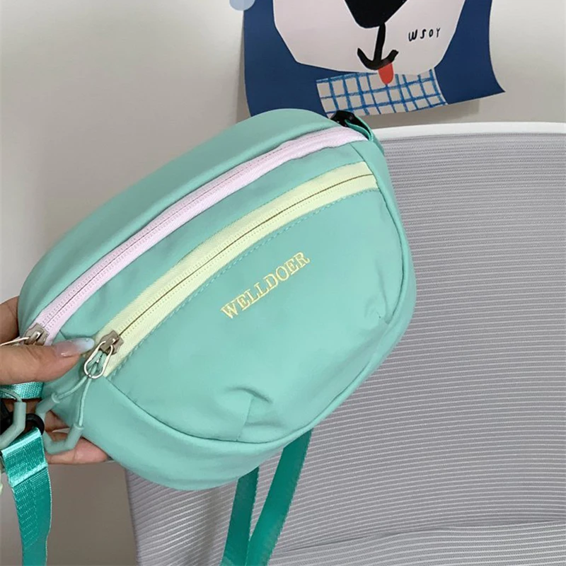 

Aesthetic Mini Women's Bag 2026 Trend Pockets Casual Daily Crossbody Shoulder Bags Y2K Nylon Patchwork Shoulder Bolsos Mujer