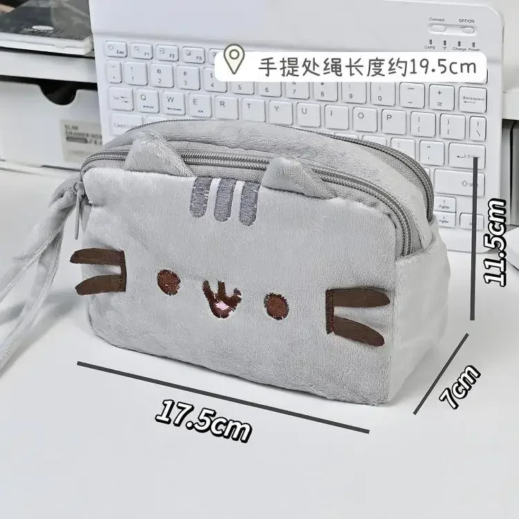 Niedliches Pusheen-Federmäppchen, Cartoon-Motiv Dicker Kater, Große Kapazität, Schüler-Schreibwaren-Aufbewahrungstasche, Mehrzweck-Reise-Kosmetiktasche, Geschenke – Detail 9