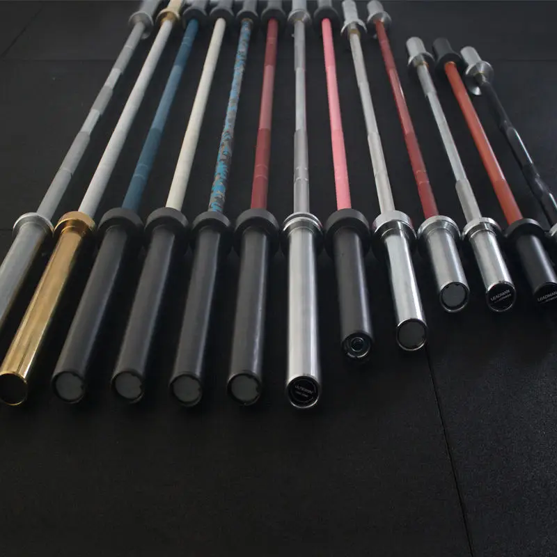 Barra de Pesas para Levantamiento de Pesas, 2.2m, 15-20 KG, 700-2000 LB, Recubrimiento de Zinc Negro, Cerakote y Cromo
