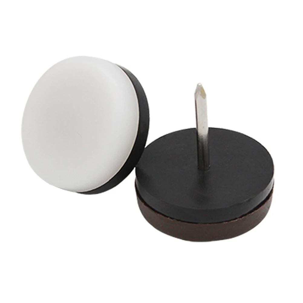 

40pcs 18Mm Skid Nail Furniture Leg Bottom Feet Chair Table Protectors Floor Glides Durable Plastic Wood Floor Pads Nail