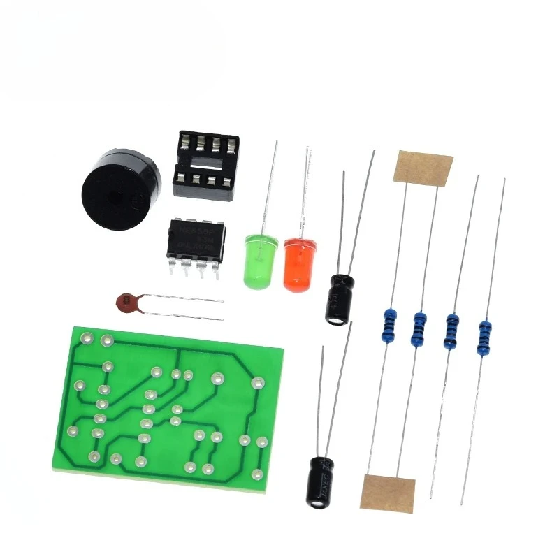 NE555 Multivibrator Kit NE555P Steady-state Circuit Dual Flash LAMP DIY Training Maker Student Lab DIY Learing Kit for Arduino