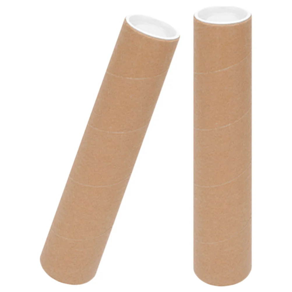 2 Pcs Heavy Duty Mailing Tube Poster Storage Paper Scalable Cellophane Abs Holder Travel Drawing Tubes