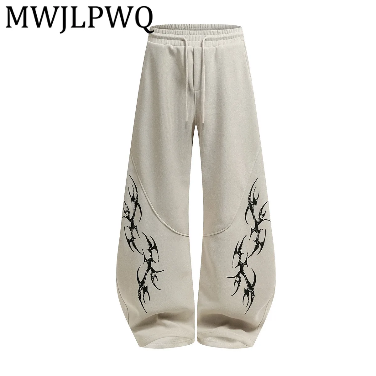 

MWJLPWQ модные мужские спортивные штаны в стиле ретро в стиле ретро с принтом High Street, свободные драпированные широкие брюки в стиле хип-хоп, осень 2023, 21821