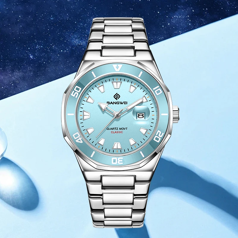 BANGWEI Elegant Luxury Watches for Women Classic Fashion Auto Date Stainless Steel Waterproof Quartz Woman Watch Reloj Mujer New
