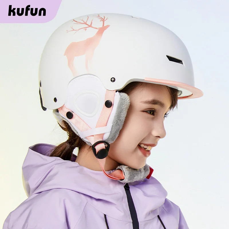 KUFUN Ski Helmet Snow Sports Snowboard Skiing Skateboard Skating Cute Animal Women Men Adult Kids Winter Safety Children