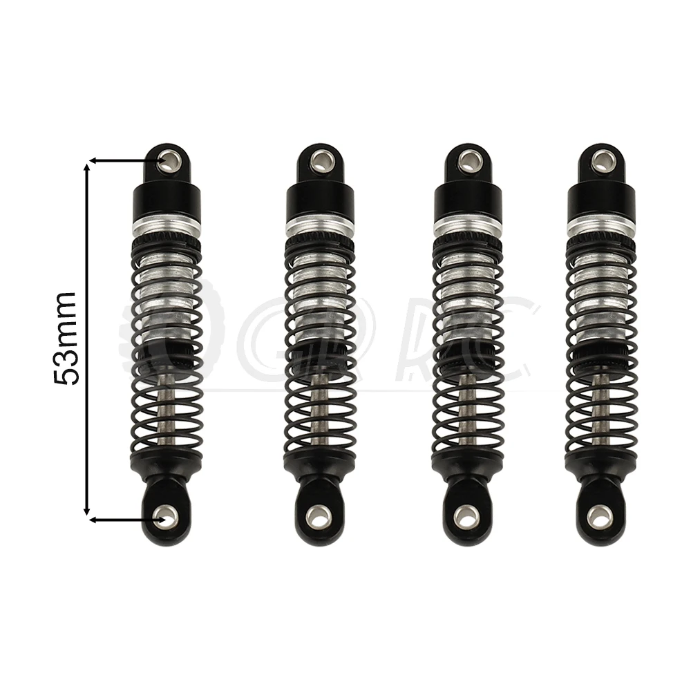4pcs 53mm 59mm 66mm Aluminium Stoßdämpfer Dämpfer für 1/18 rc Crawler trx4m TRX-4M Bronco Defender Upgrade Teile – Detail 3