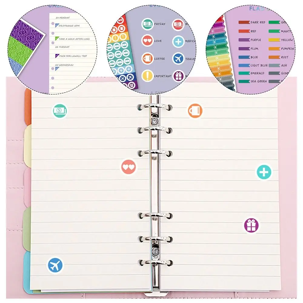 หนัง PU A6 Binder รีฟิล A6 ขนาด Magnetic Buckle Binder การออกแบบเลเซอร์ Magnetic Buckle Refillable Planner Binder
