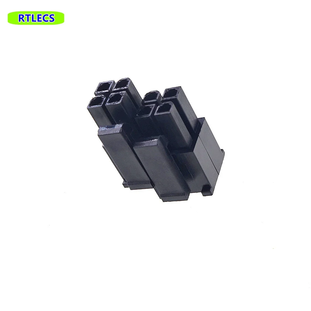 5Pcs CPU 8 Pin 4.2 MM 4+4 Position Male Housing Plug Computer ATX Power Connector Plastic Shell Slide Rail Design