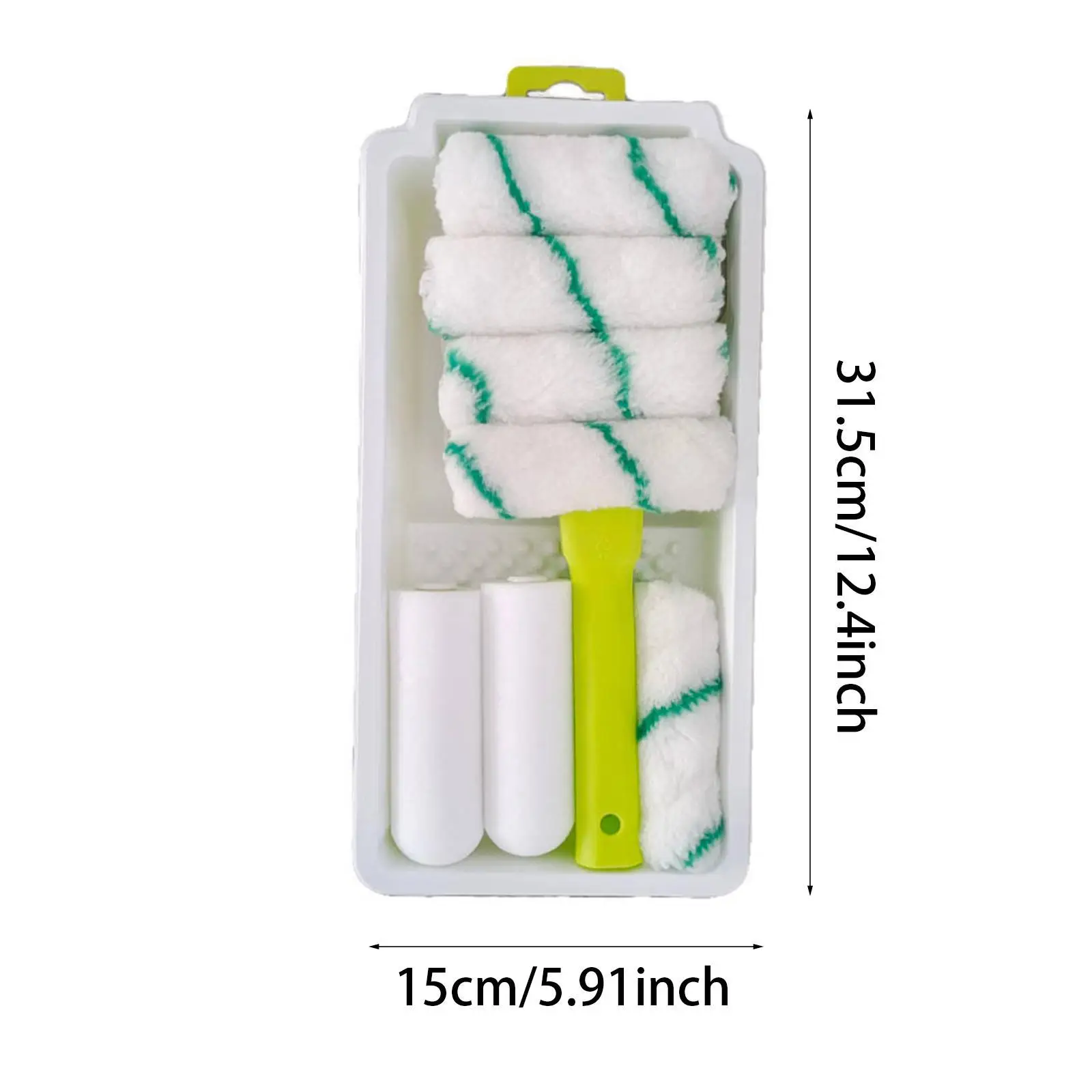 Paint Roller with Frame, Tray, Liners High Density Foam Roller Ceiling Driveway Smooth Rolling Home Deck Small Roller Naps