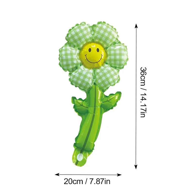 30 Gänseblümchen-gestreifte Handballons, Partyballons, Geburtstagsballons, Dekorationen für Gartenveranstaltungen, geeignet für Geburtstage – Detail 6