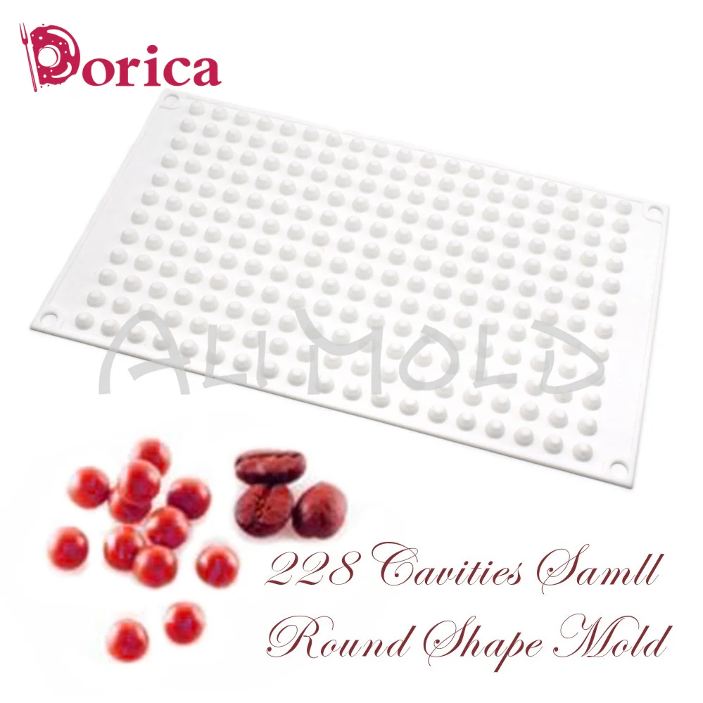 Dorica 228 otworów Mini kształt kuli foremka do musu czekoladowego Diy kremówka silikonowe formy ciasto dekorowanie narzędzia kuchenne pieczenie