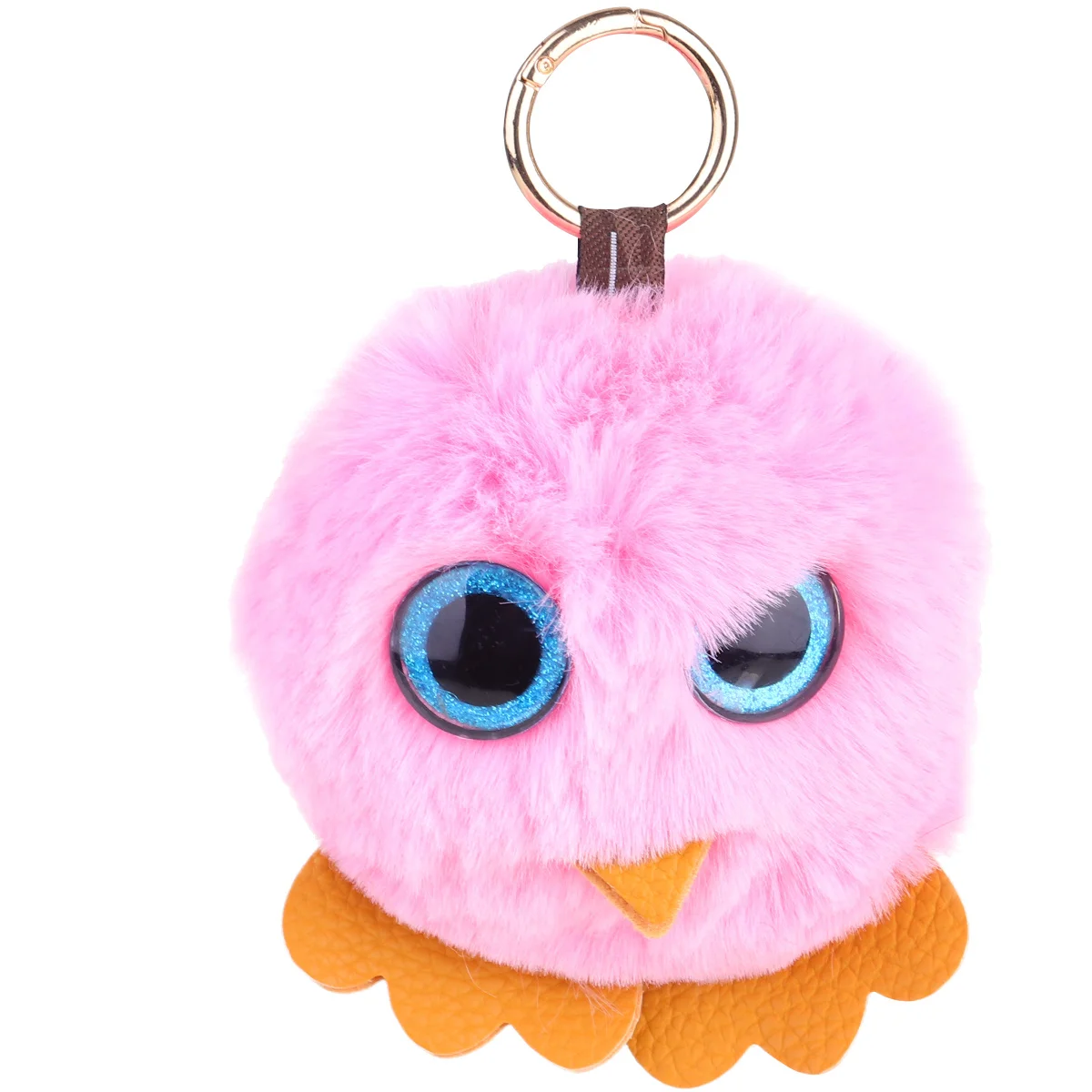 

Owl Keychain Khaki Durable Unique Design Key Holder Graduation Gift Exquisite Key Decoration Owl Hairball Pendant For