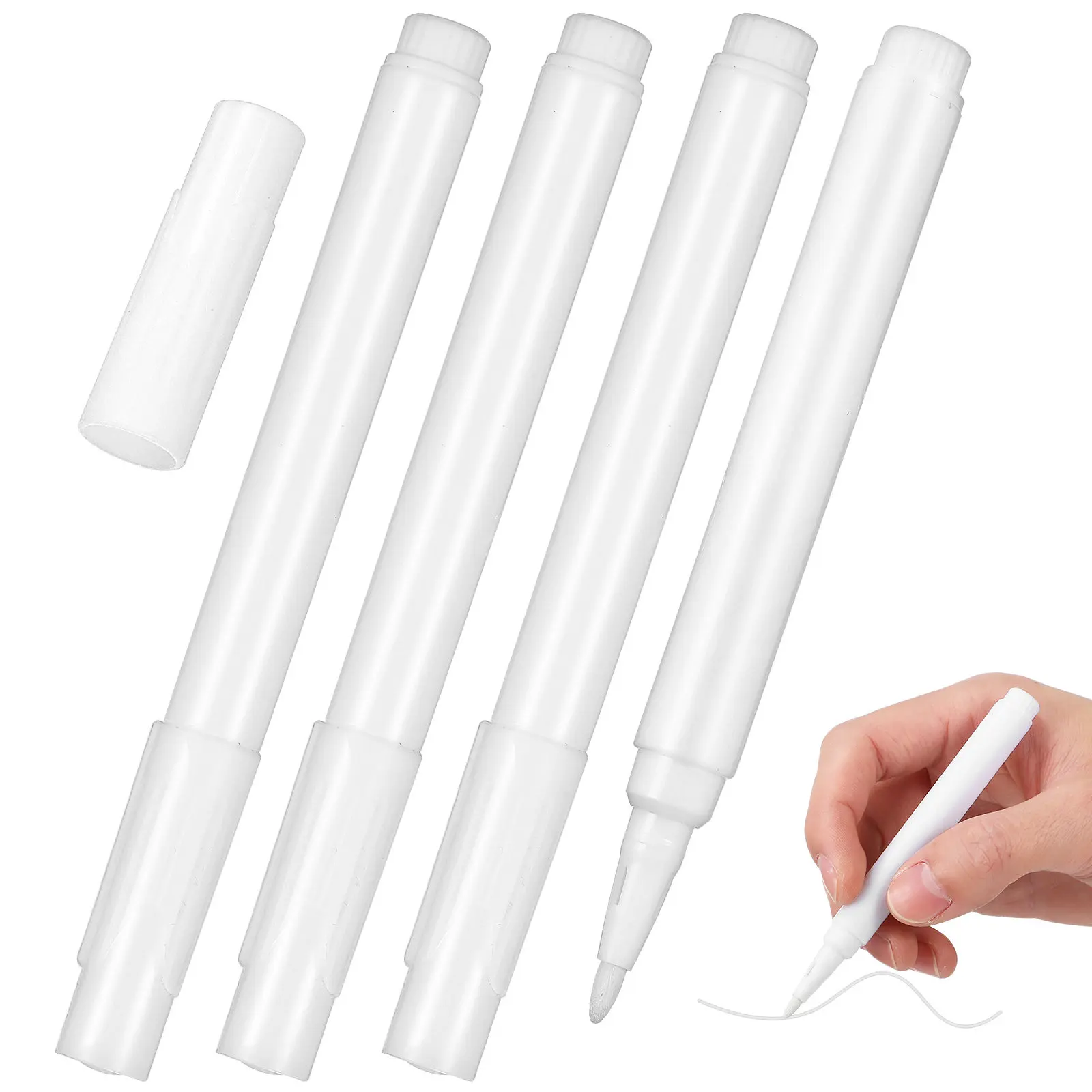 

4Pcs Liquid Chalk Markers White Washable Portable Chalkboard Pens for Windows Mirrors Blackboards Schools Kindergartens Art