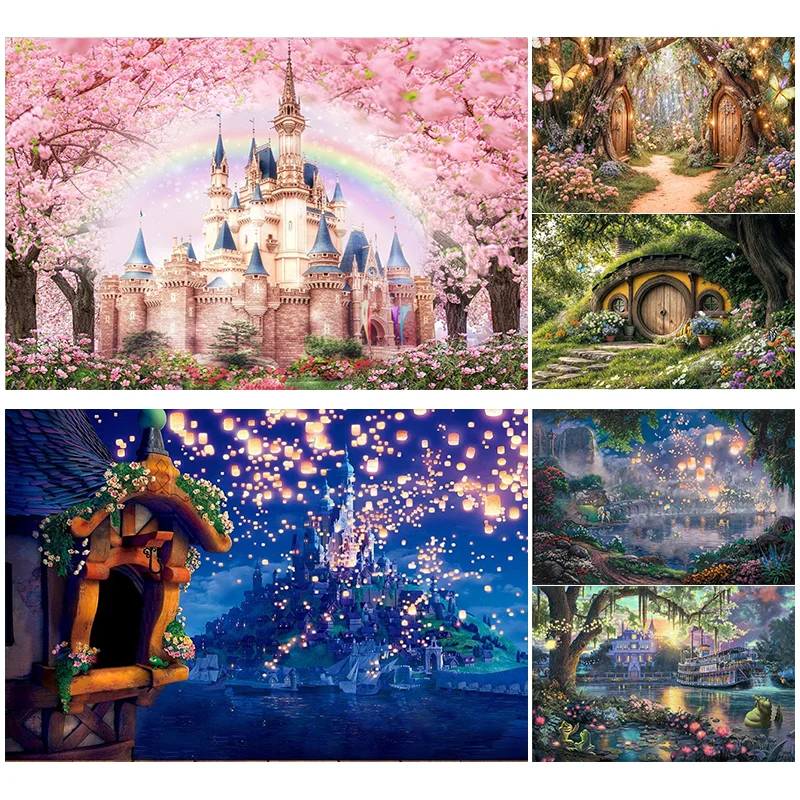 

Dewprint сказочный дворец фон для фотосъемки принц принцесса счастье замок лес фотография фон студийный реквизит