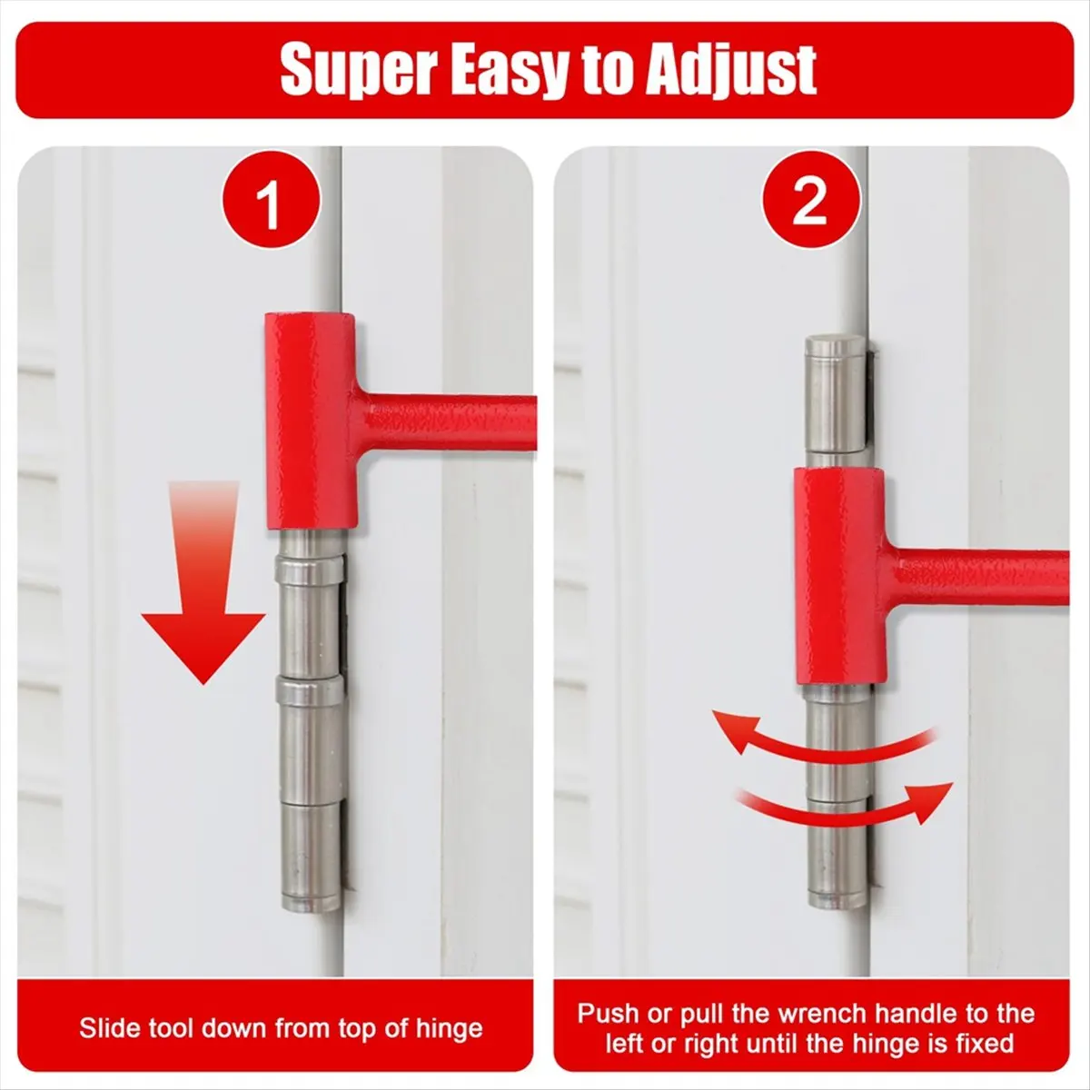 

Инструмент для регулировки дверных петель 4 в 1, универсальный универсальный ключ для регулировки дверей с резьбой для выравнивания дверного шкафа