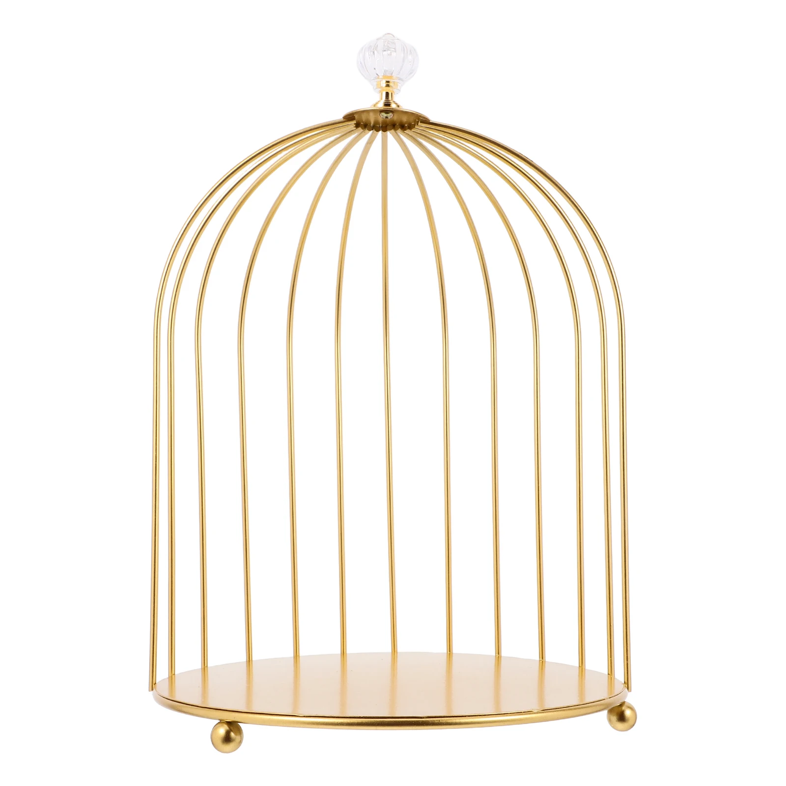 

Desktop Cake Stand Elegant Birdcage Wedding Dessert Display Golden Rustic Tray Tower Carousel Shelf Holder Storage