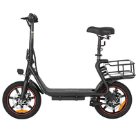 DYU C4 Folding Electric Scooter 250W Motor 36V 10AH Battery 14 Inch Tires 25km/h Max Speed, 42km Range, Front & Rear Disc Brakes