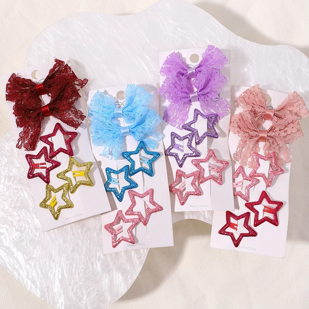 Hot Sale Kids Hair Clip Set Sequin Fish Tail Butterfly Hairpins Children Fresh BB Bangs Clips Barrettes Toddler Hair Accessories